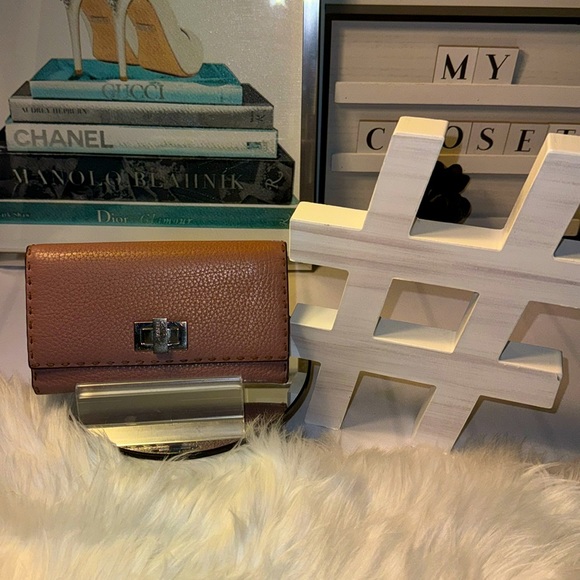 Fendi Handbags - Fendi Wallet Selleria Peekaboo Long Bifold Pink Double Open Women's Leather